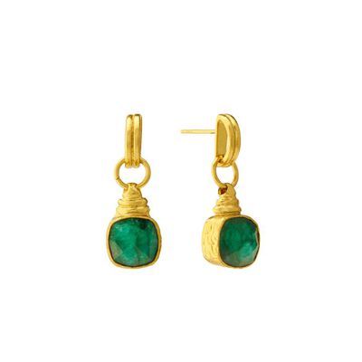 Emerald stud earrings by Ottoman Hands&nbsp;